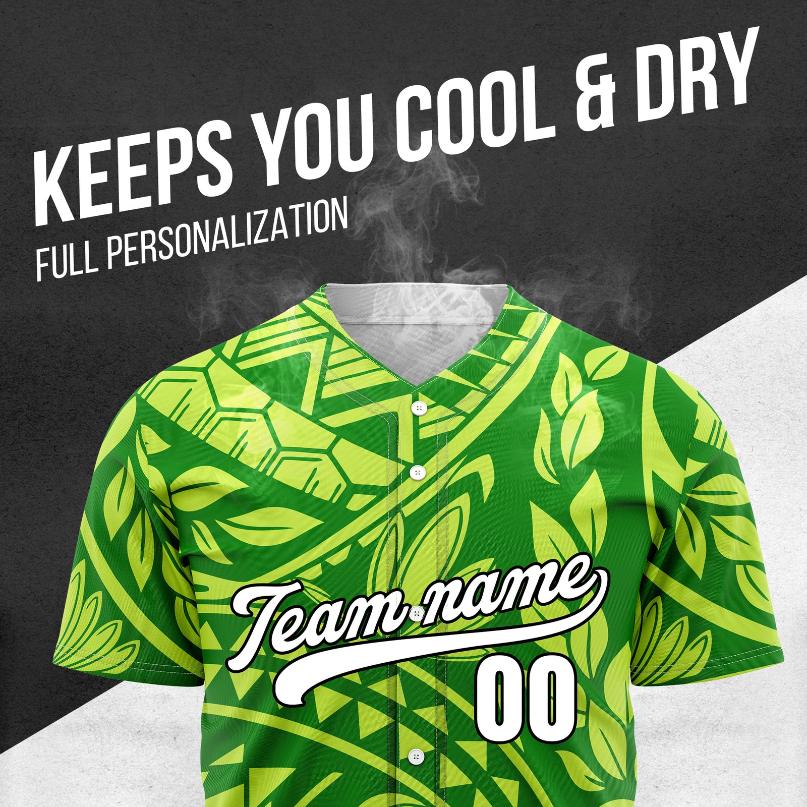Custom Hawaii Storm Green Baseball Sports Jersey Personalized Uniform with Name & Number