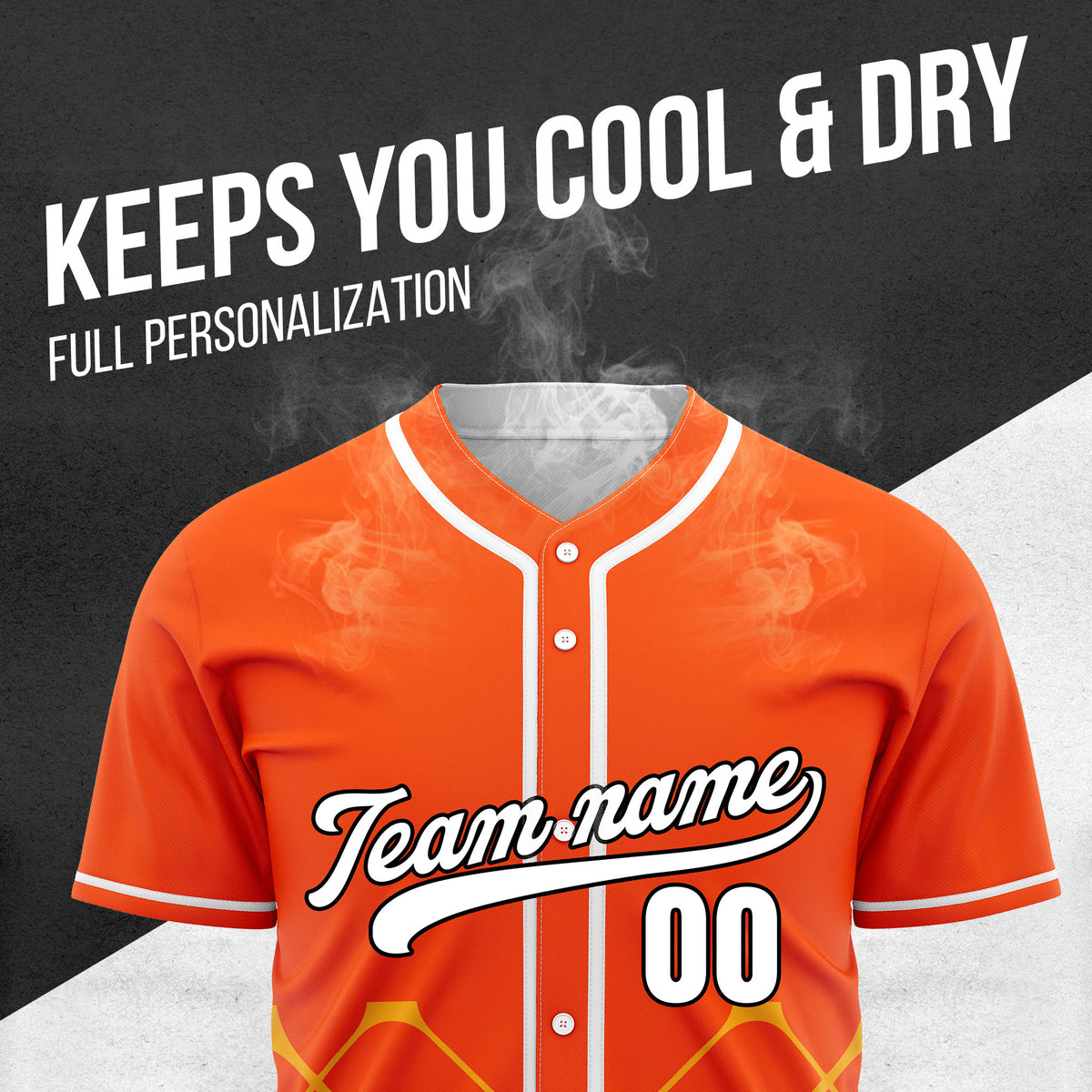 Custom Gridlock Orange Baseball Sports Jersey Personalized Uniform with Name & Number