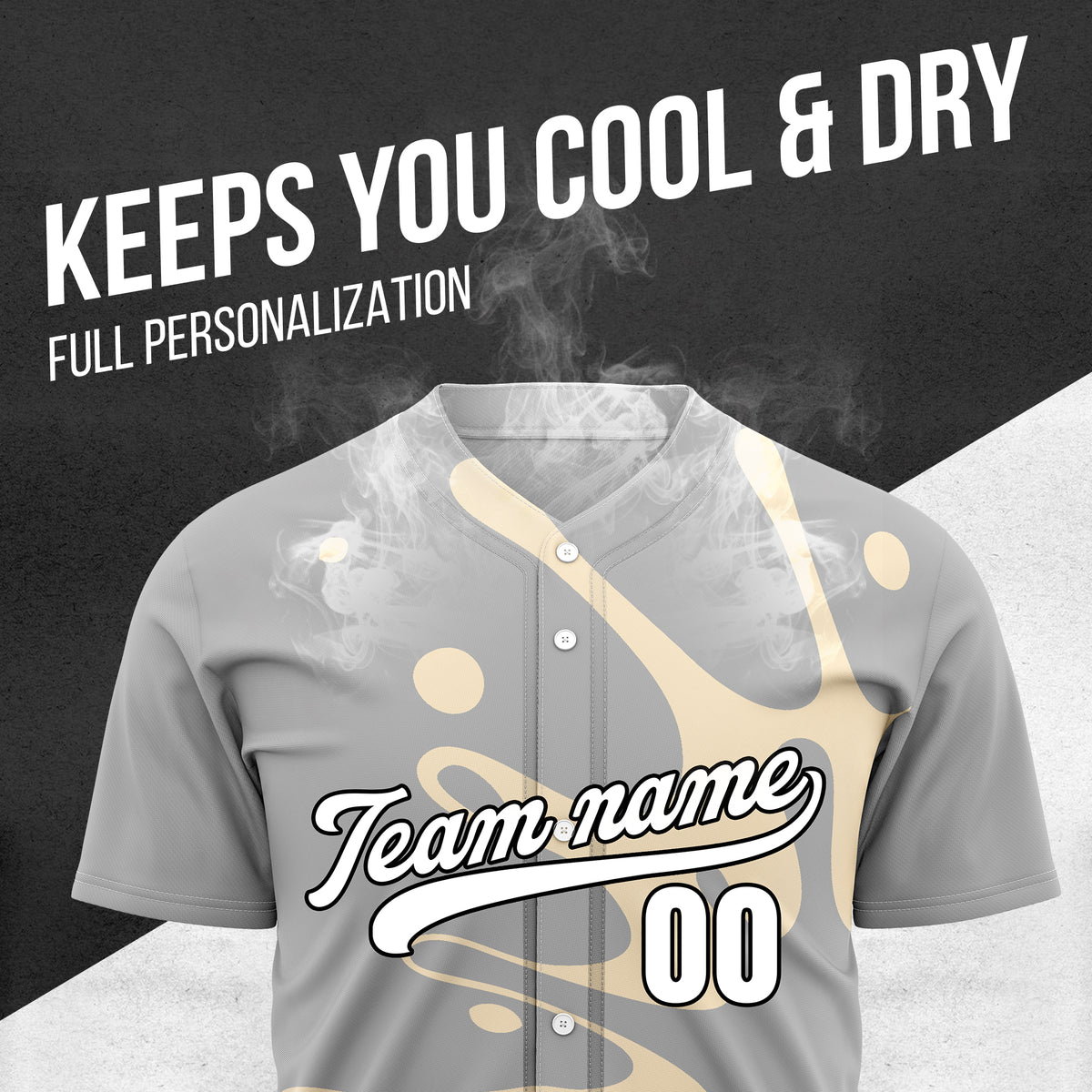 Custom Ink Surge Grey Sports Jersey Personalized Uniform with Name & Number