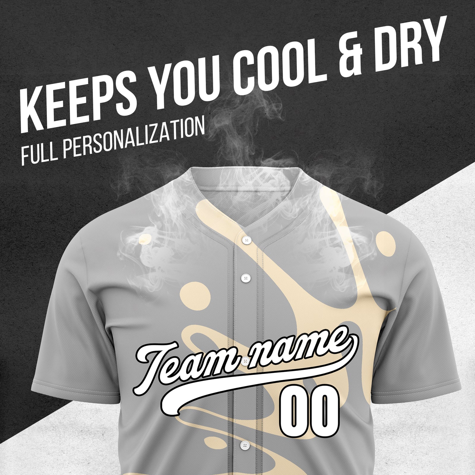Custom Ink Surge Grey Sports Jersey Personalized Uniform with Name & Number