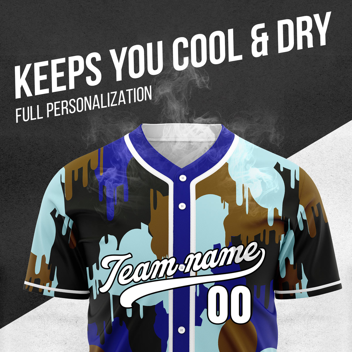 Custom Paint Hustlers Navy Baseball Sports Jersey Personalized Uniform with Name & Number