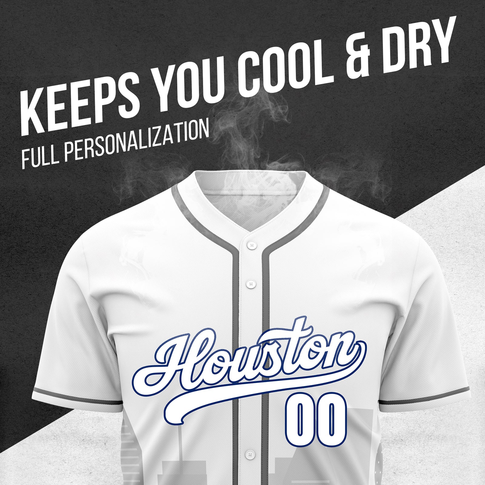 Custom City Pulse White Baseball Sports Jersey Personalized Uniform with Name & Number