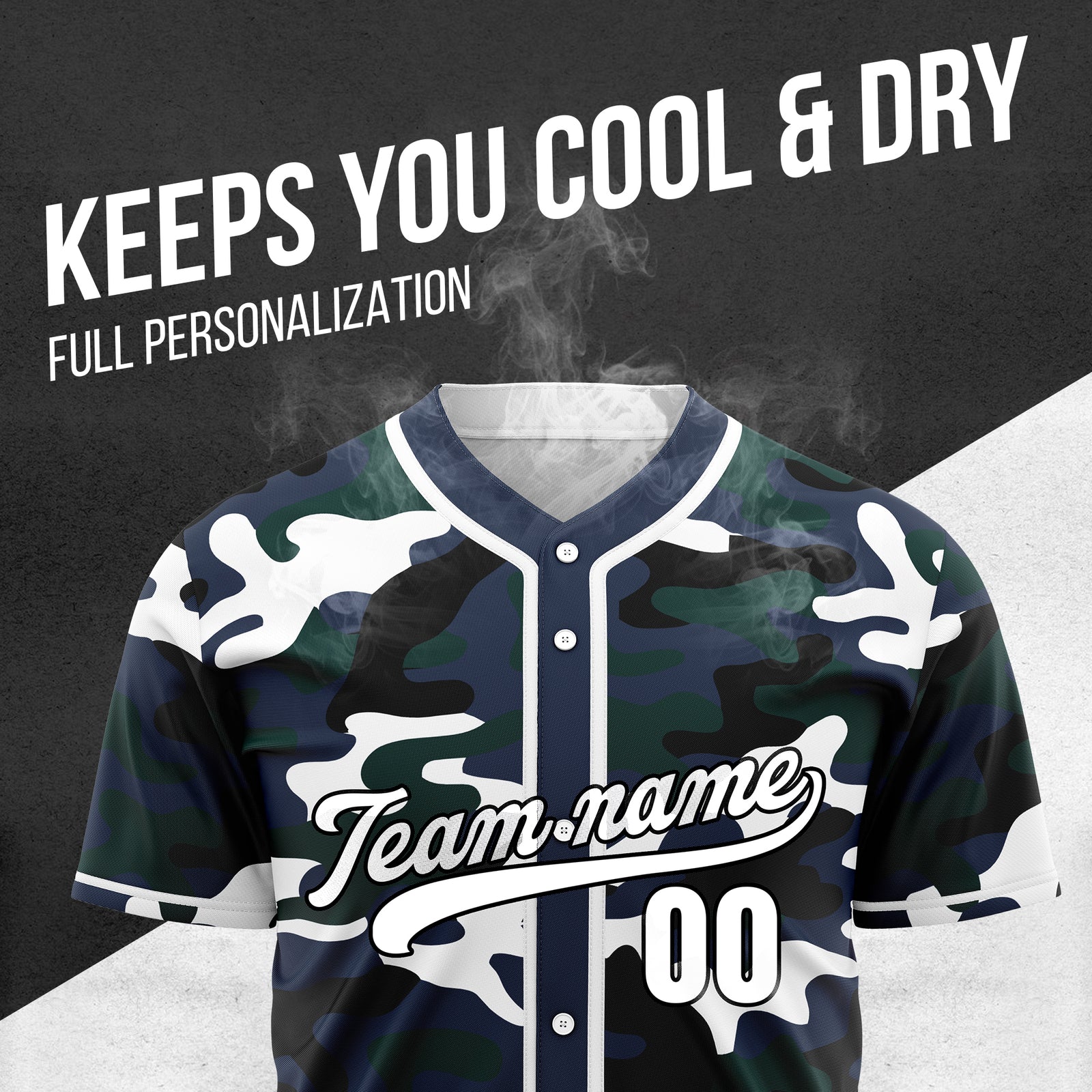 Custom Shadow Command Navy Baseball Sports Jersey Personalized Uniform with Name & Number