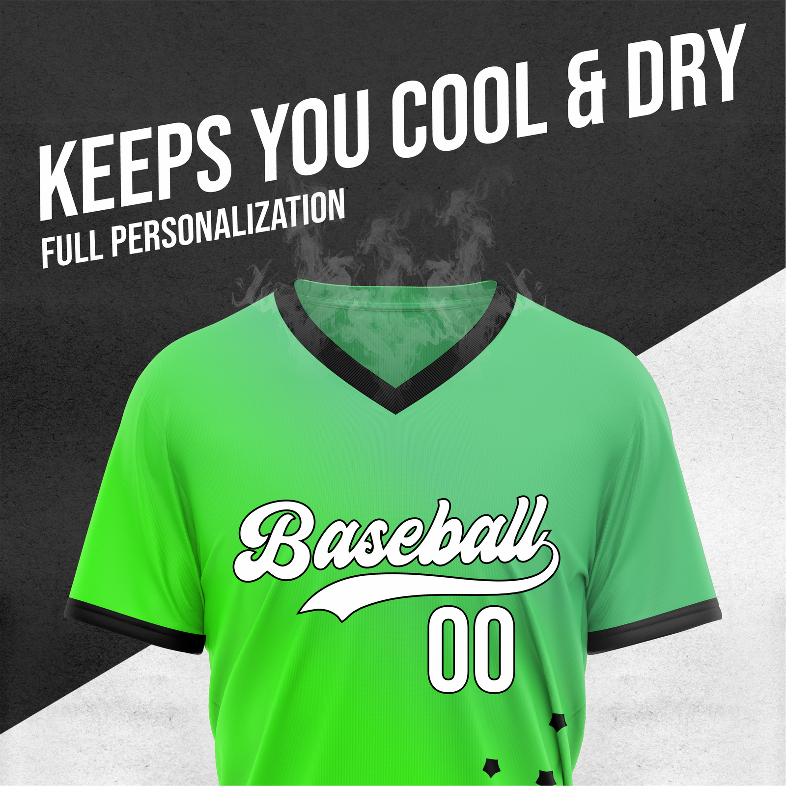 Custom Twilight Stars Baseball Green Sports Jersey Personalized Uniform with Name & Number