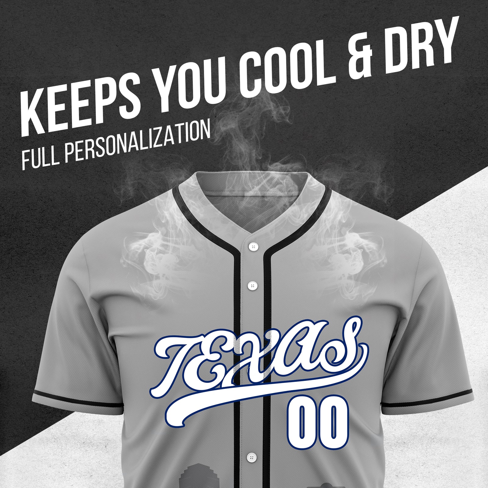 Custom City Lights Grey Baseball Sports Jersey Personalized Uniform with Name & Number