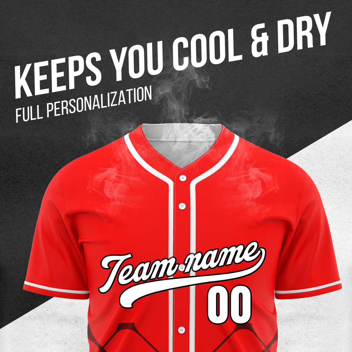 Custom Gridlock Red Baseball Sports Jersey Personalized Uniform with Name & Number