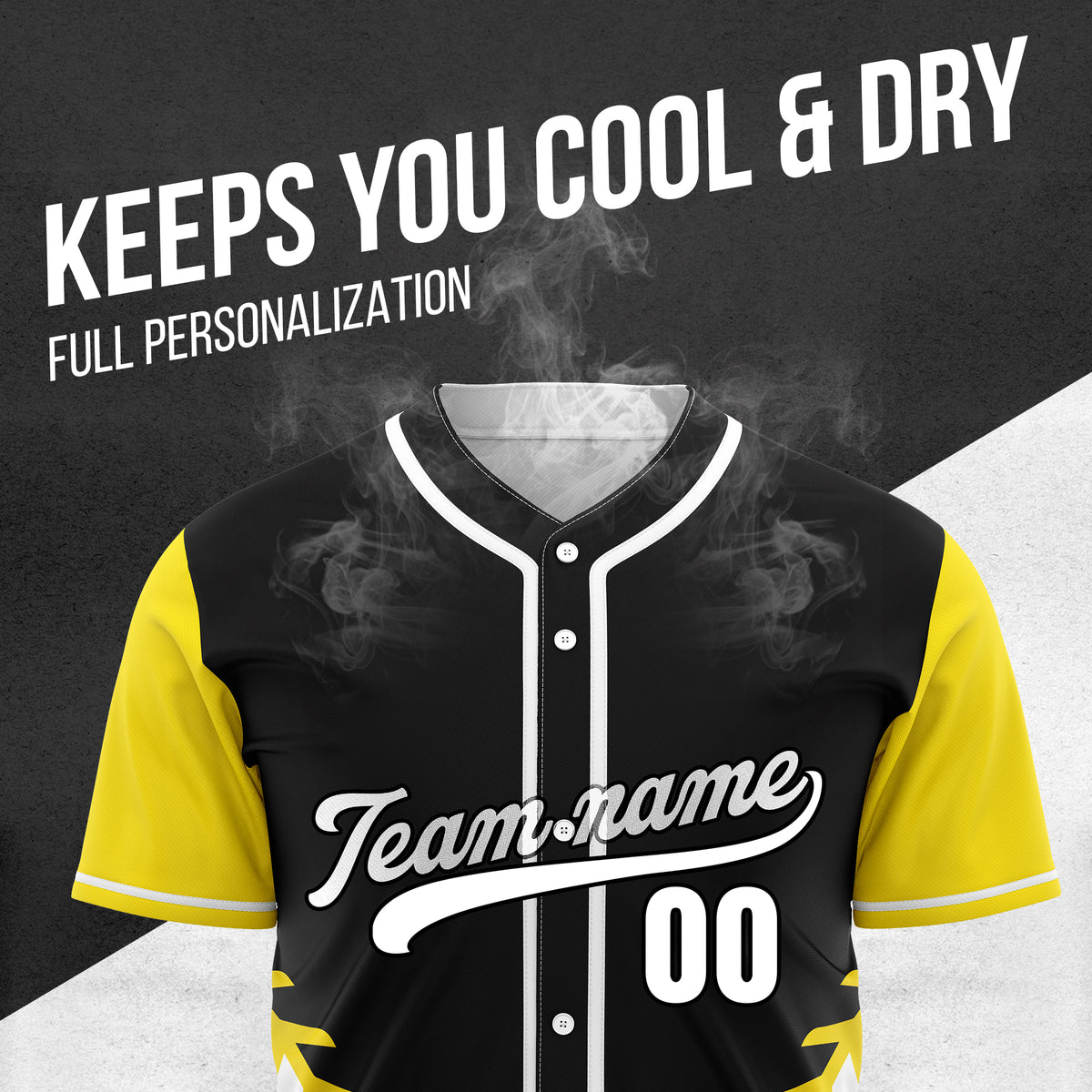 Custom Stitchline Baseball Black Sports Jersey Personalized Uniform with Name & Number