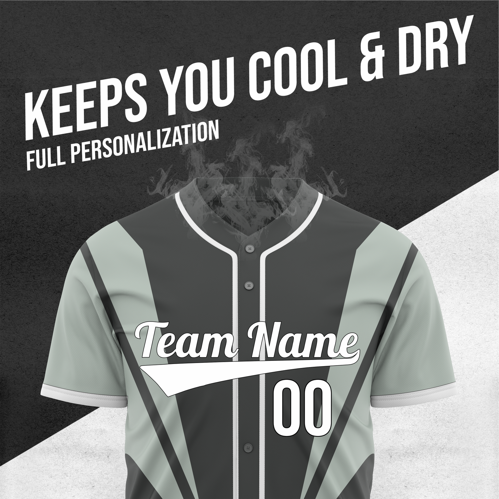 Custom Panel Flow Baseball Dark Grey  Sports Jersey Personalized Uniform with Name & Number