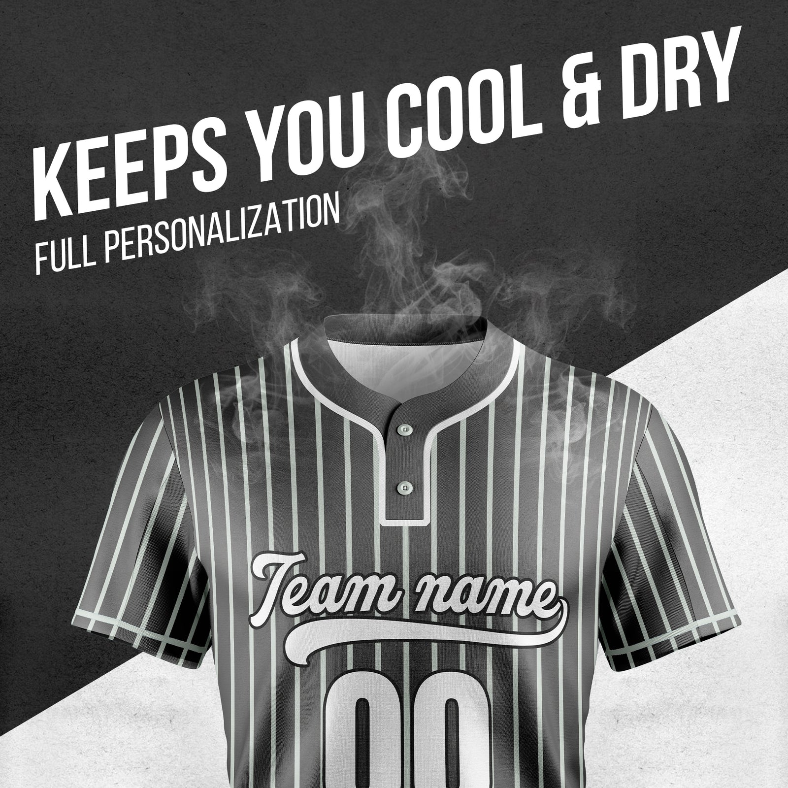 Custom Pinstripe Baseball Dark Grey Sports Jersey Personalized Uniform with Name & Number