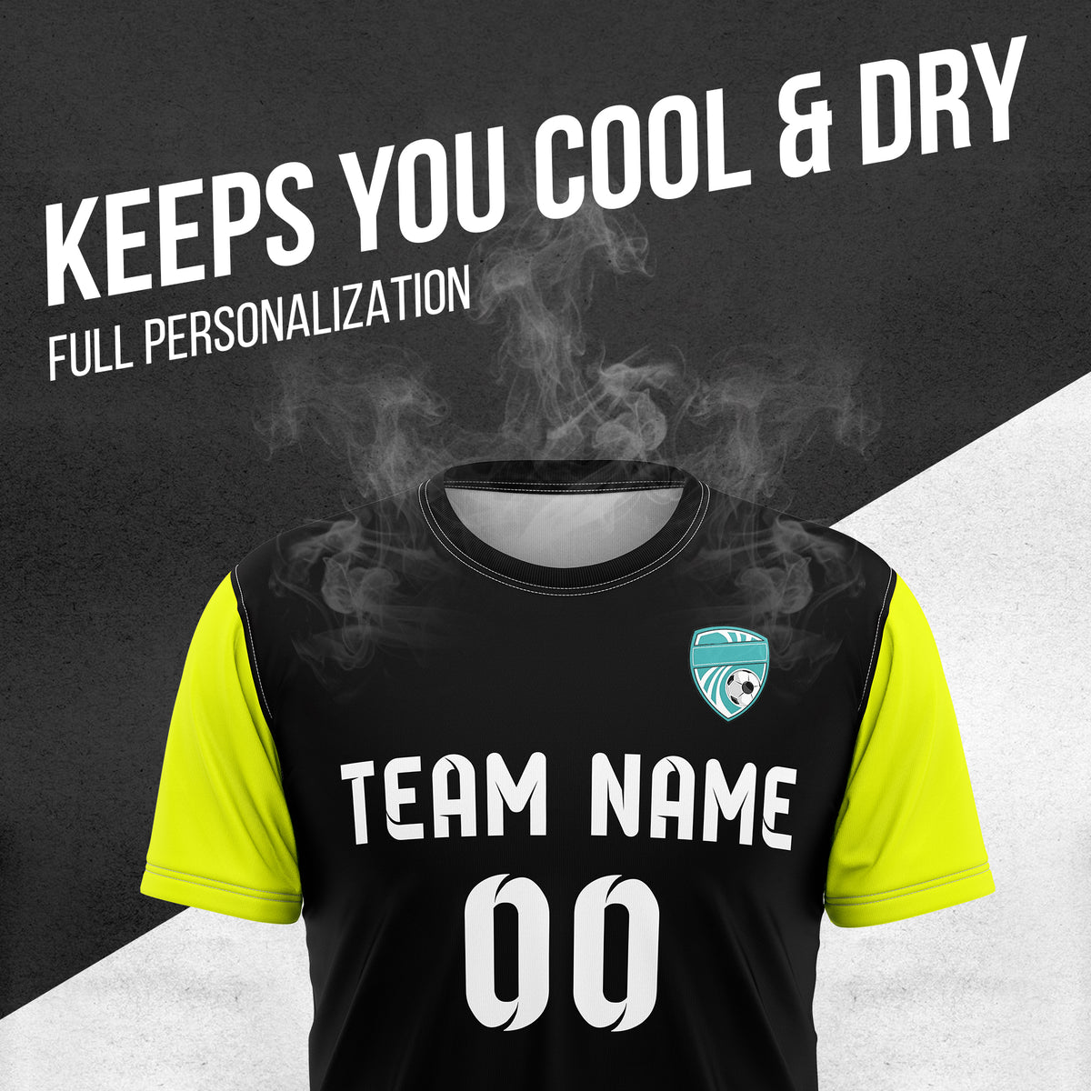 Custom BaseLine Stripe Black Soccer sport Tops Jersey