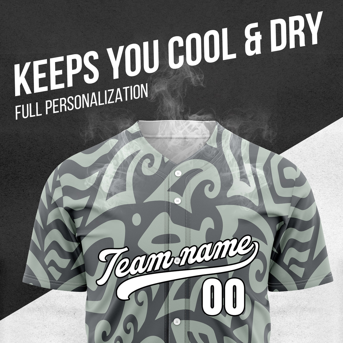 Custom Hawaii Blaze Grey Baseball Sports Jersey Personalized Uniform with Name & Number