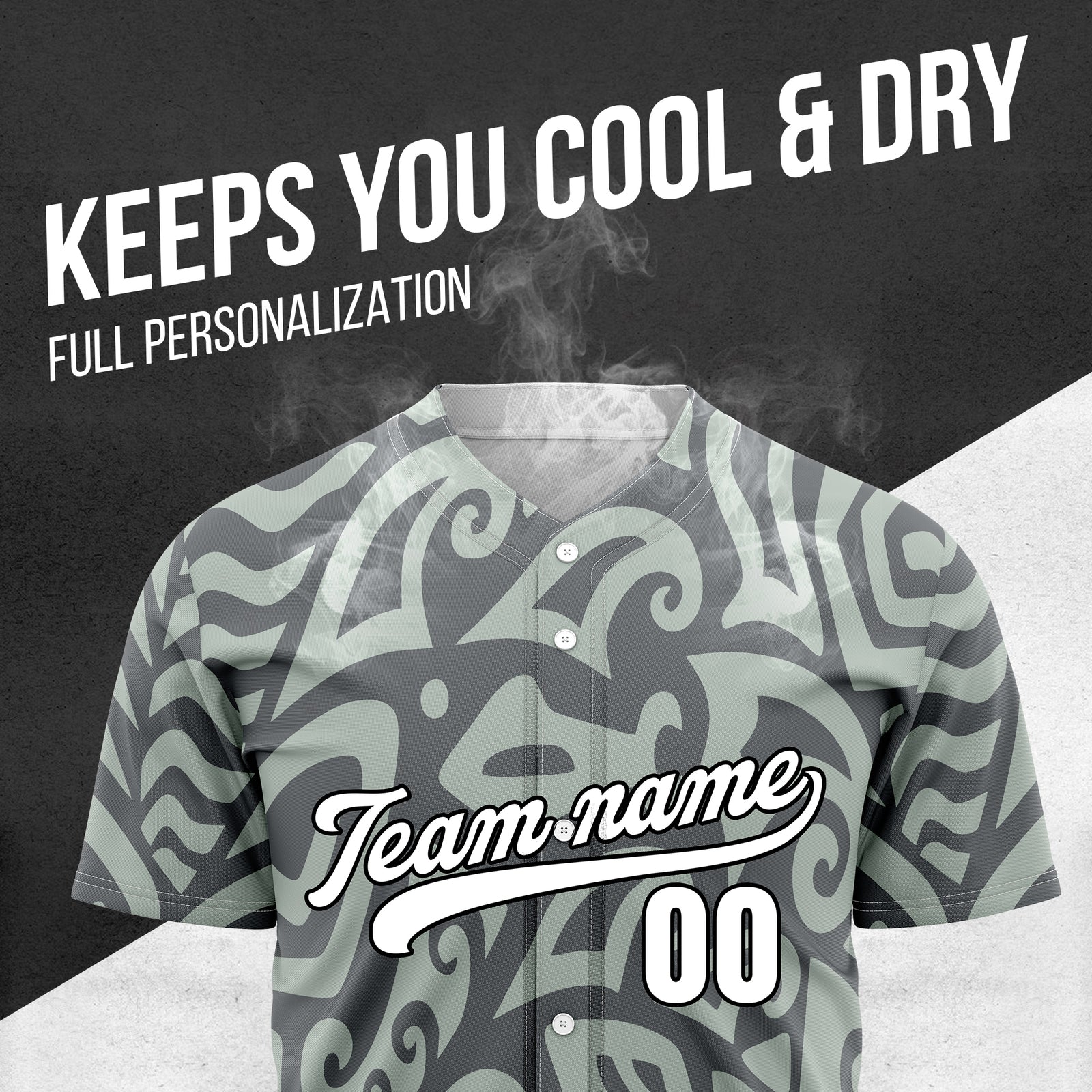 Custom Hawaii Blaze Grey Baseball Sports Jersey Personalized Uniform with Name & Number