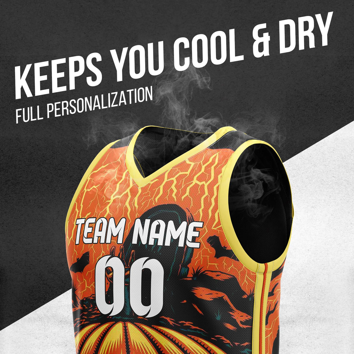 Custom Basketball Pumpkinfang Sports Jersey Personalized Uniform with Name & Number