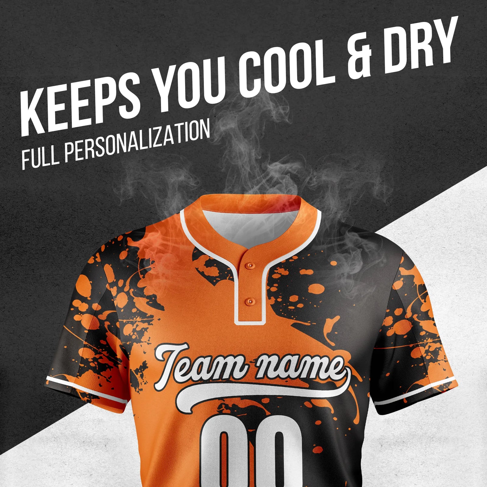 Custom Orange Reaper Baseball Sports Jersey Personalized Uniform with Name & Number