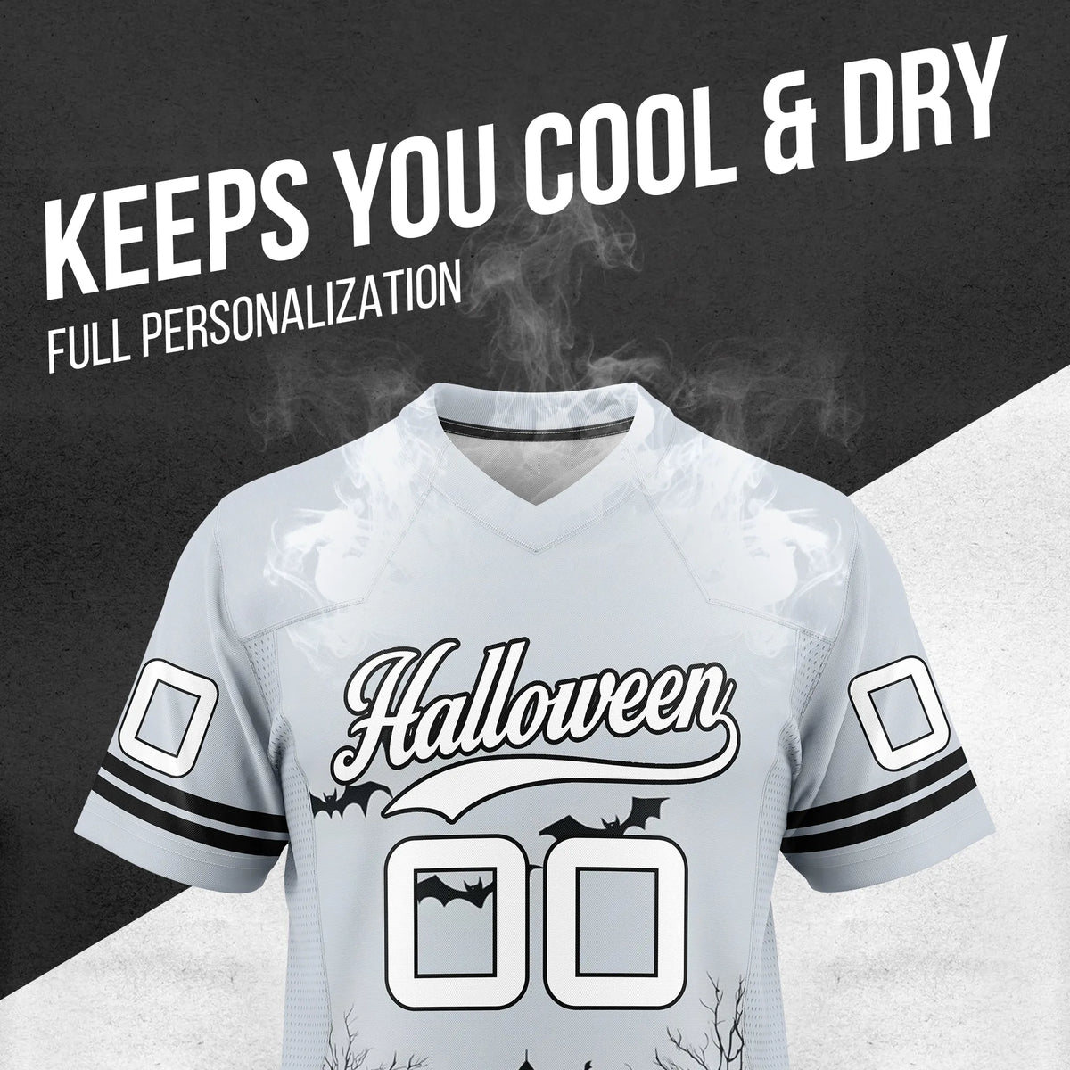 Custom Halloween Flag Football Jersey D7 Personalized Uniform with Name & Number