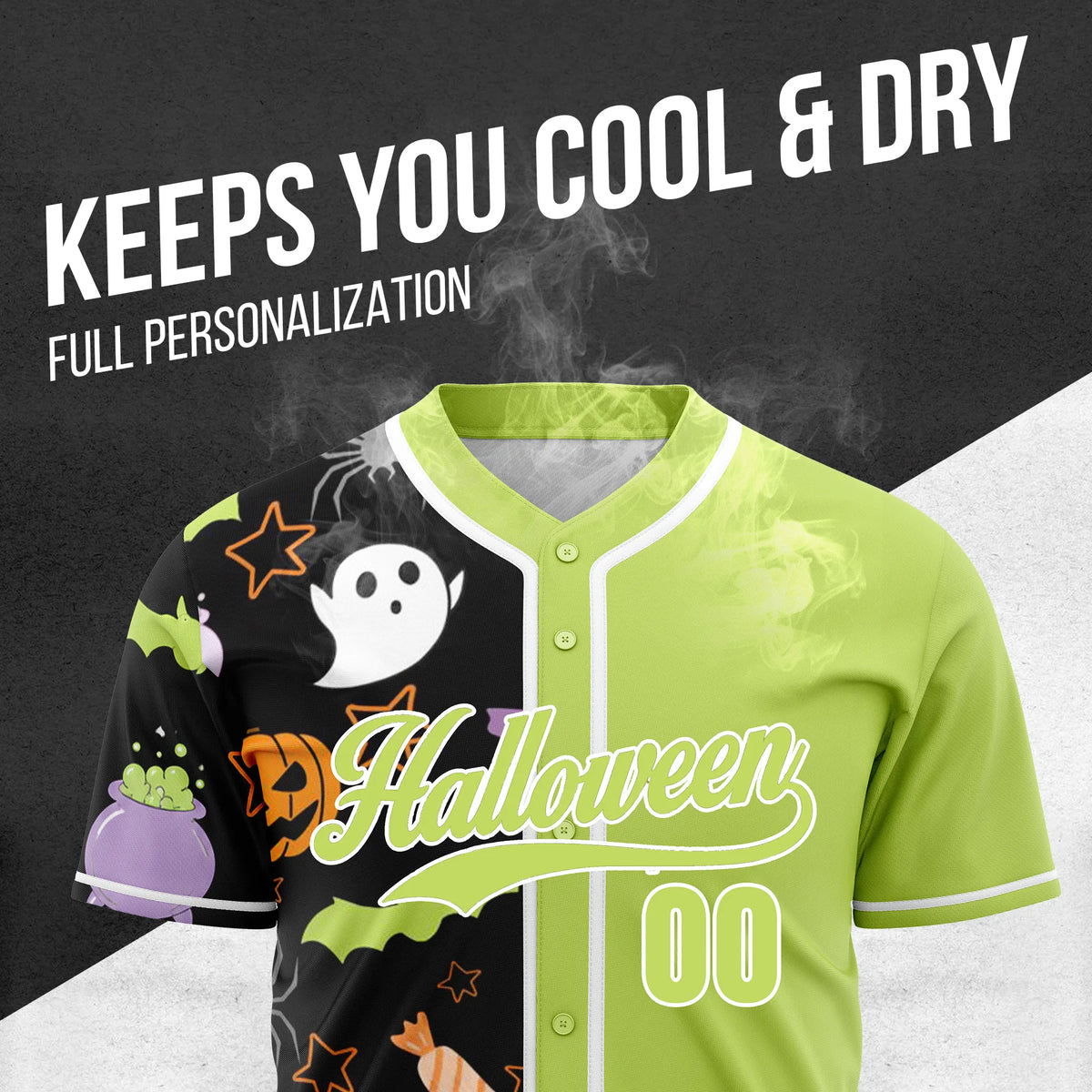 Custom Hauntlime Baseball Sports Jersey Personalized Uniform with Name & Number