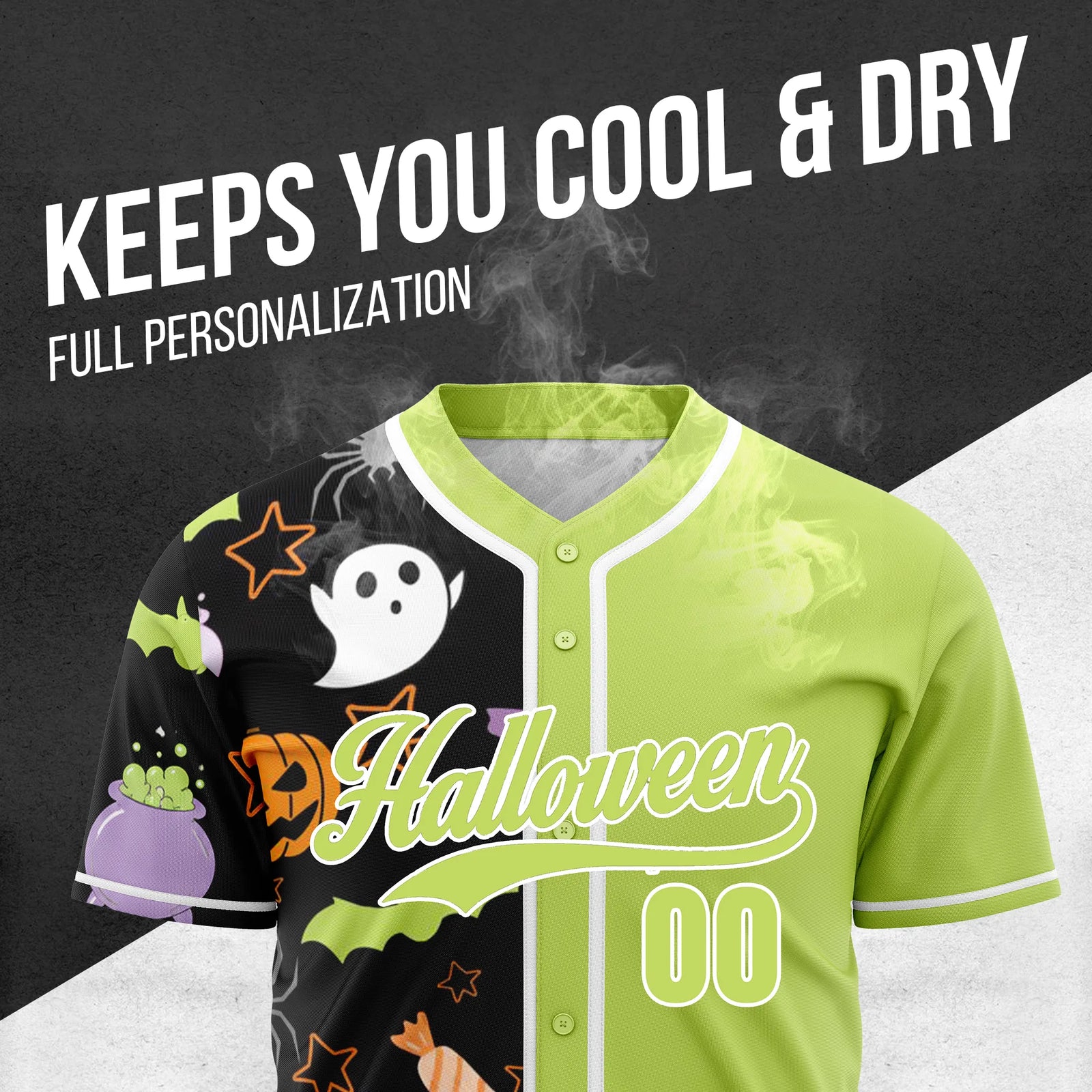 Custom Hauntlime Baseball Sports Jersey Personalized Uniform with Name & Number