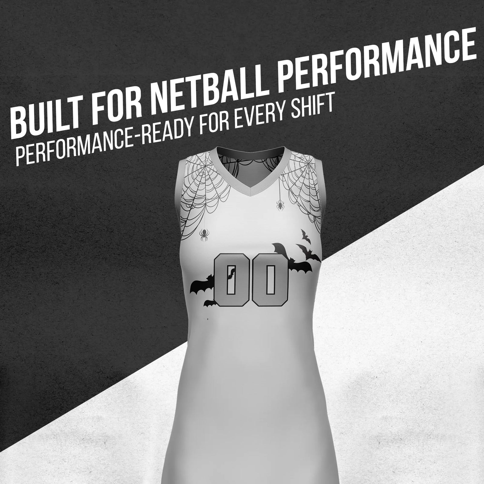 Custom Halloween Netball Jersey D7 Personalized Uniform with Name & Number
