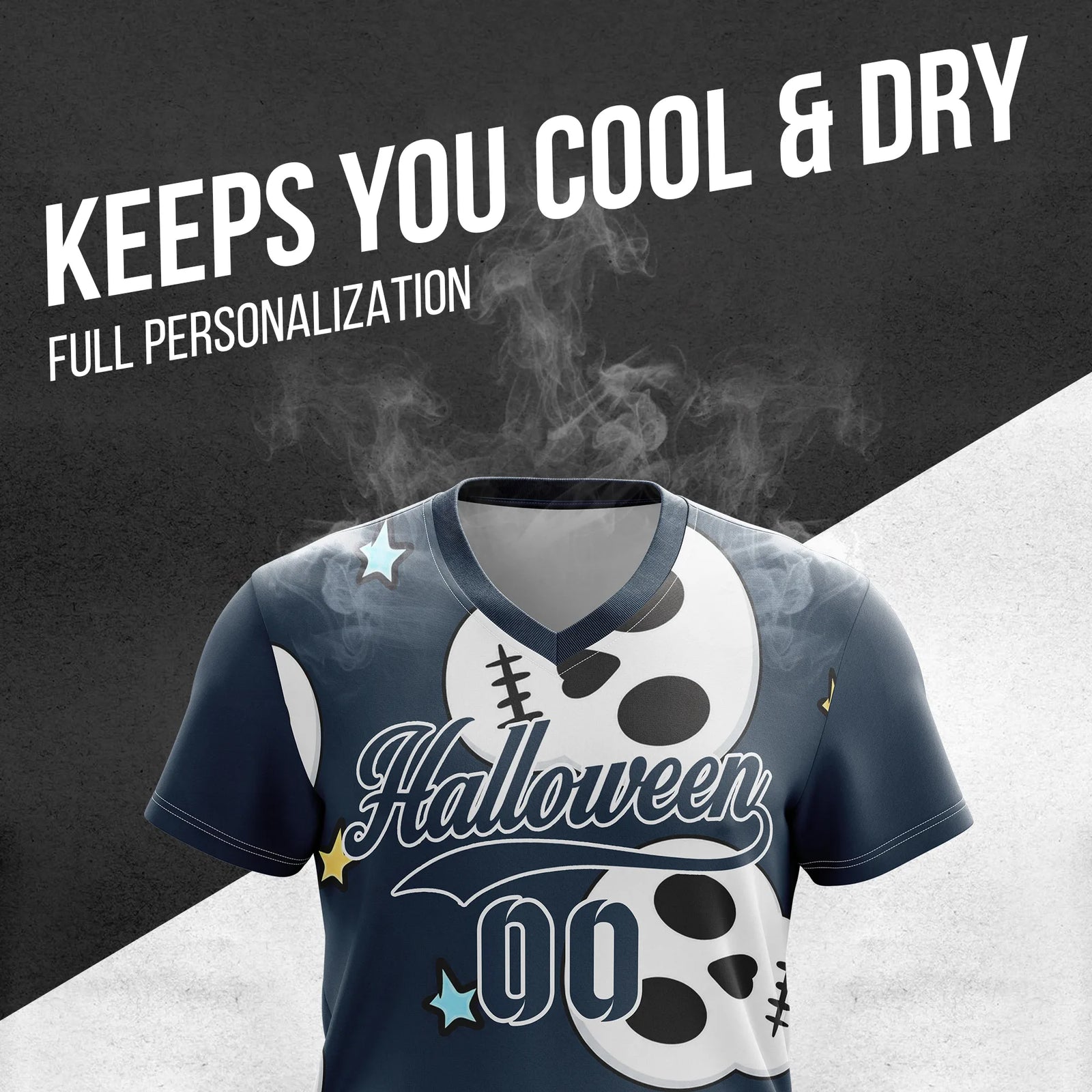 Custom Halloween Soccer Jersey D10 Personalized Uniform with Name & Number