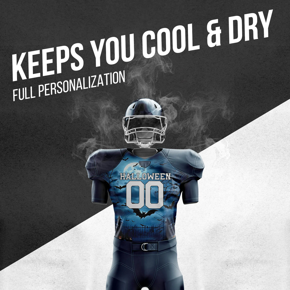 Custom Halloween Vibes American Football Jersey Personalized Uniform with Name & Number
