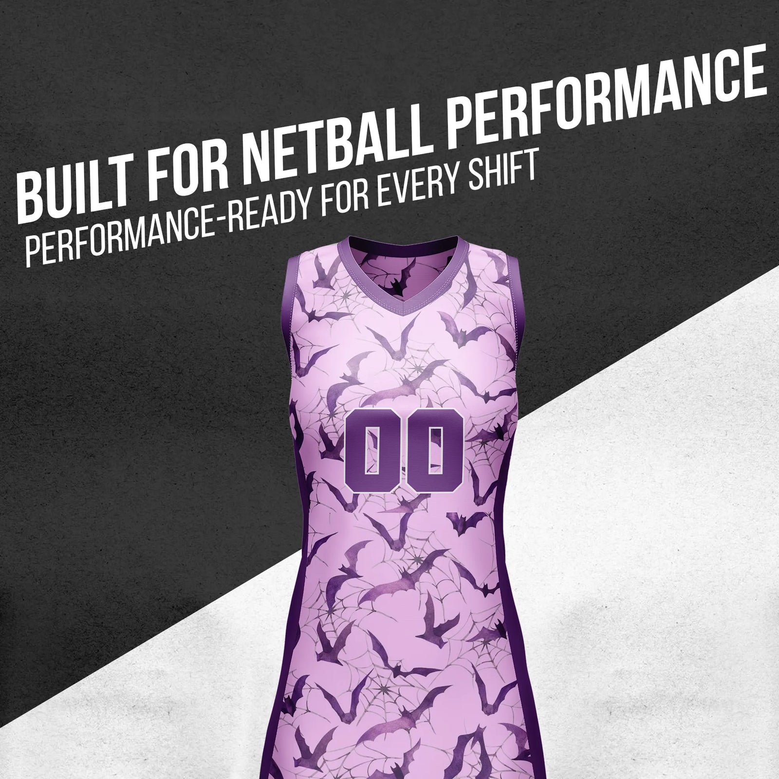 Custom Halloween Netball Jersey D4 Personalized Uniform with Name & Number
