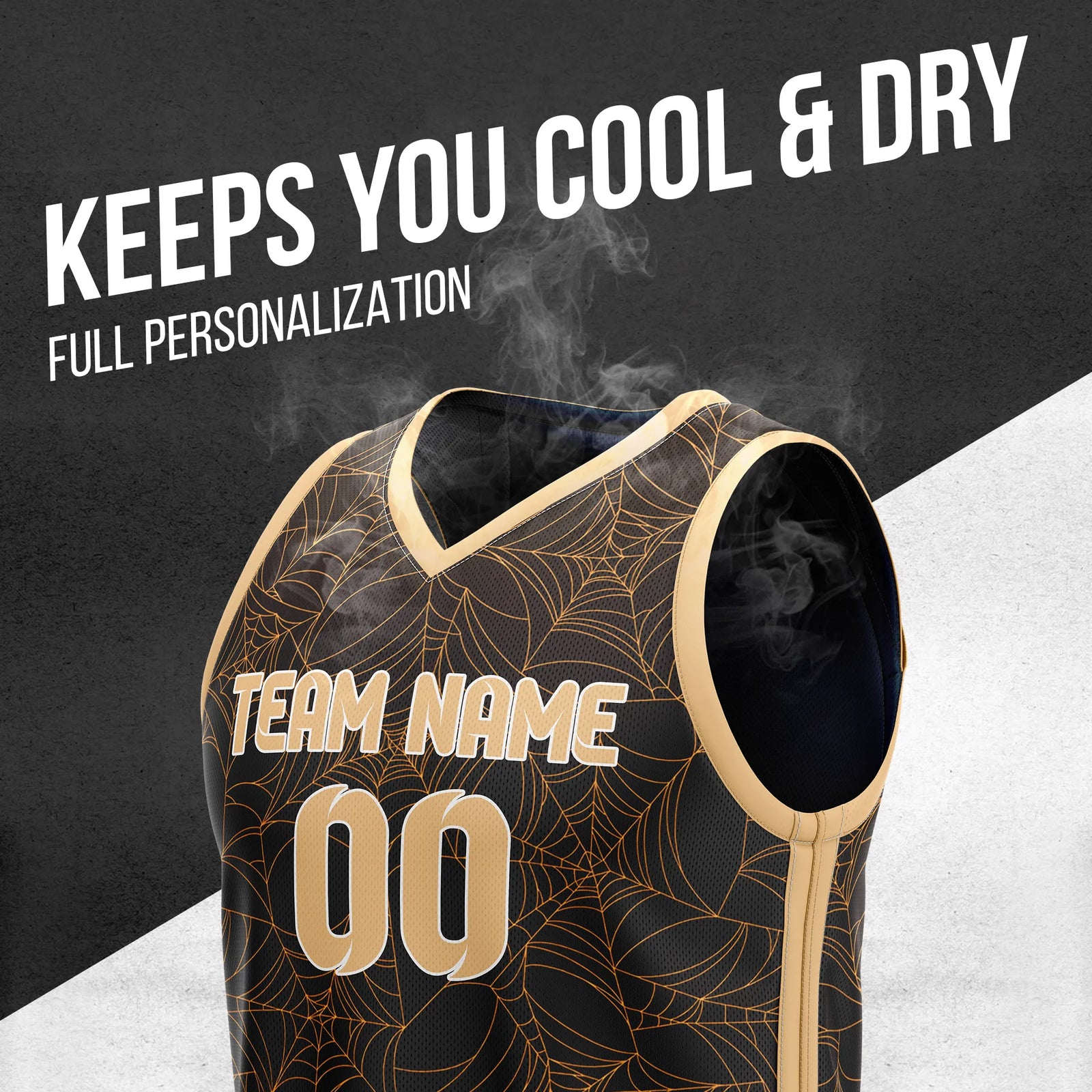 Custom Basketball SpiderWeb Sports Jersey Personalized Uniform with Name & Number