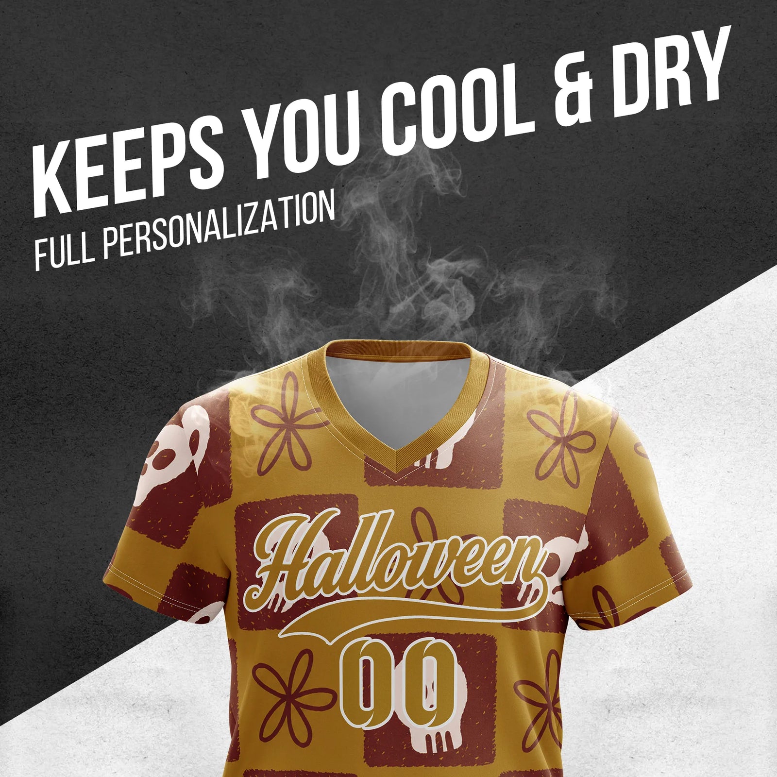 Custom Halloween Soccer Jersey D2 Personalized Uniform with Name & Number