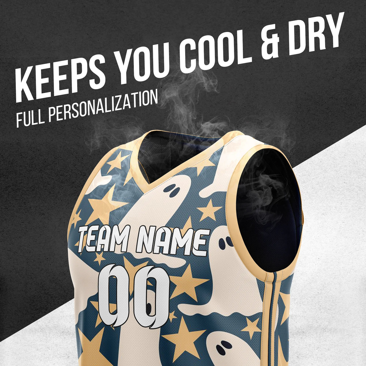 Custom Basketball Ghostlight Sports Jersey Personalized Uniform with Name & Number