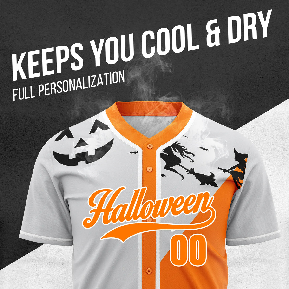 Custom Witchscape Baseball Sports Jersey Personalized Uniform with Name & Number