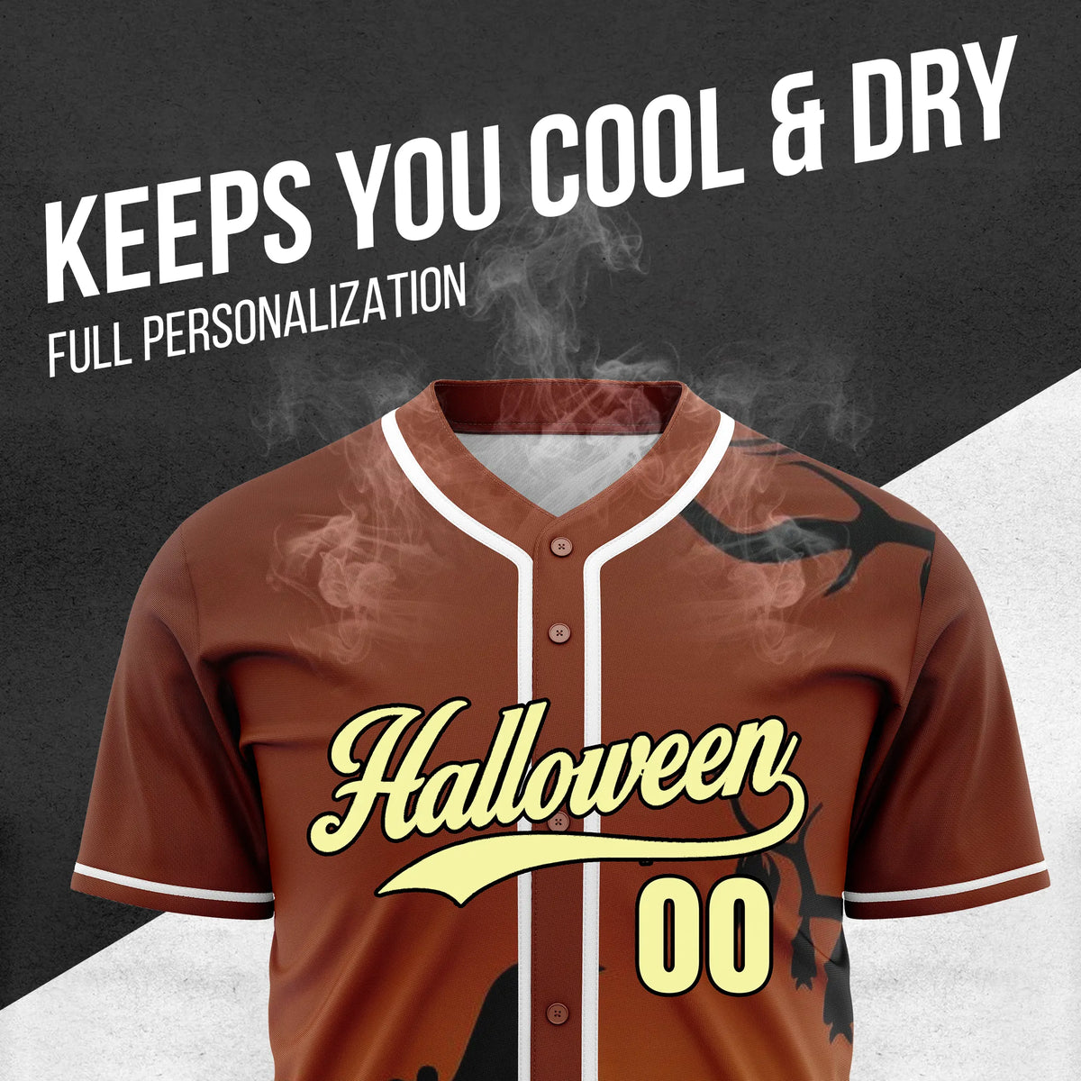Custom Batmoon Baseball Sports Jersey Personalized Uniform with Name & Number