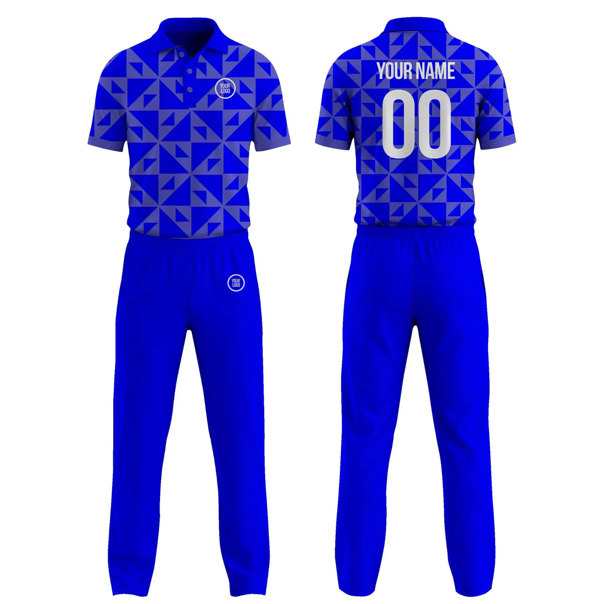 Custom Personalized D2 Color Block Cricket Kit with Name, Number & Team Logo