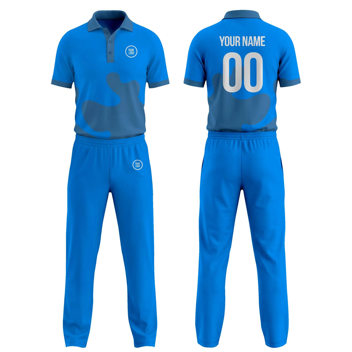 Custom Personalized D5 Side Pattern Cricket Kit with Name, Number & Team Logo