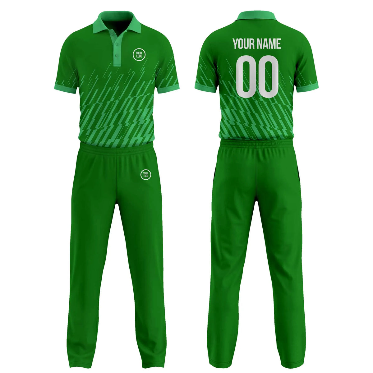 Custom Personalized D2 Side Pattern Cricket Kit with Name, Number & Team Logo