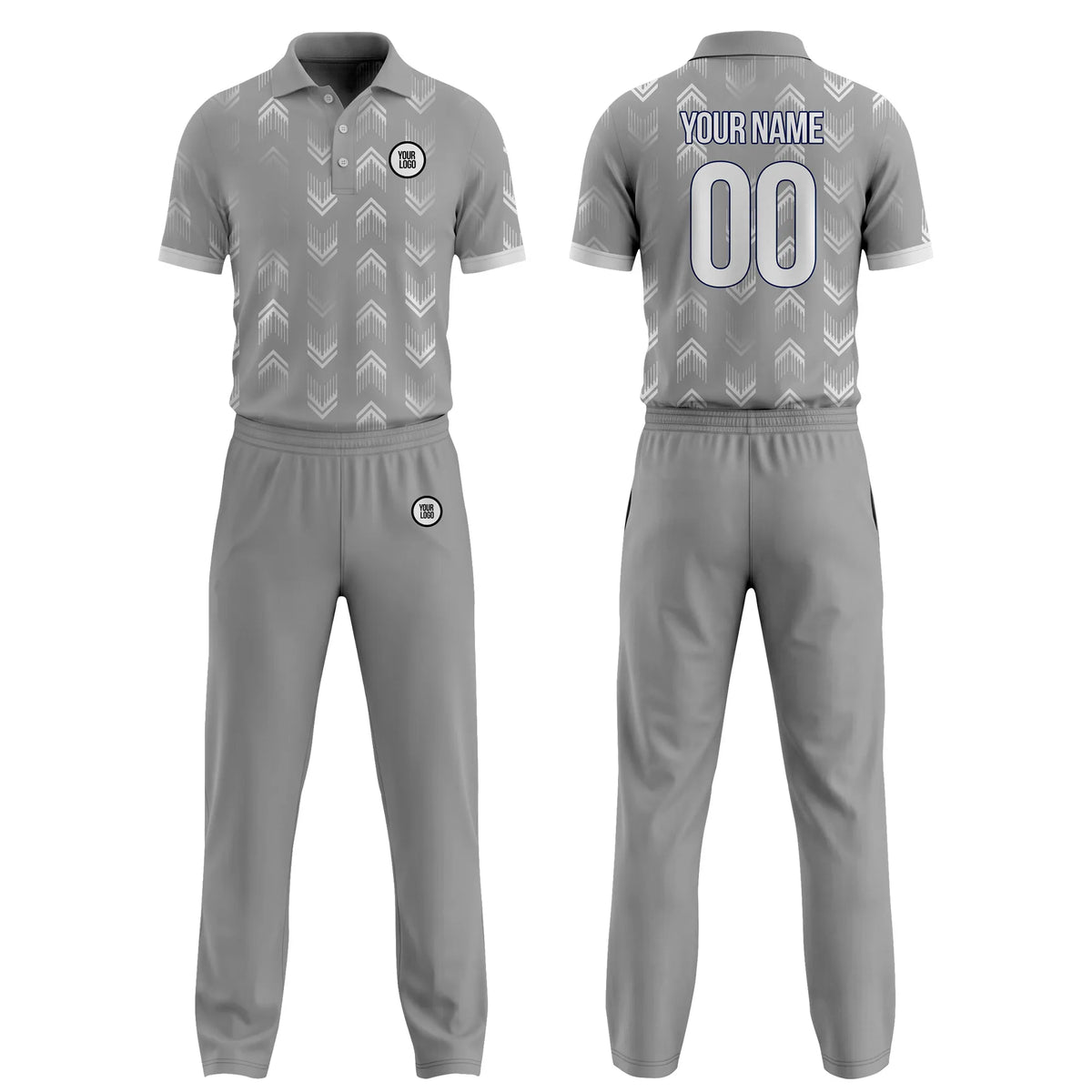 Custom Personalized D1 Geometric Pattern Cricket Kit with Name, Number & Team Logo