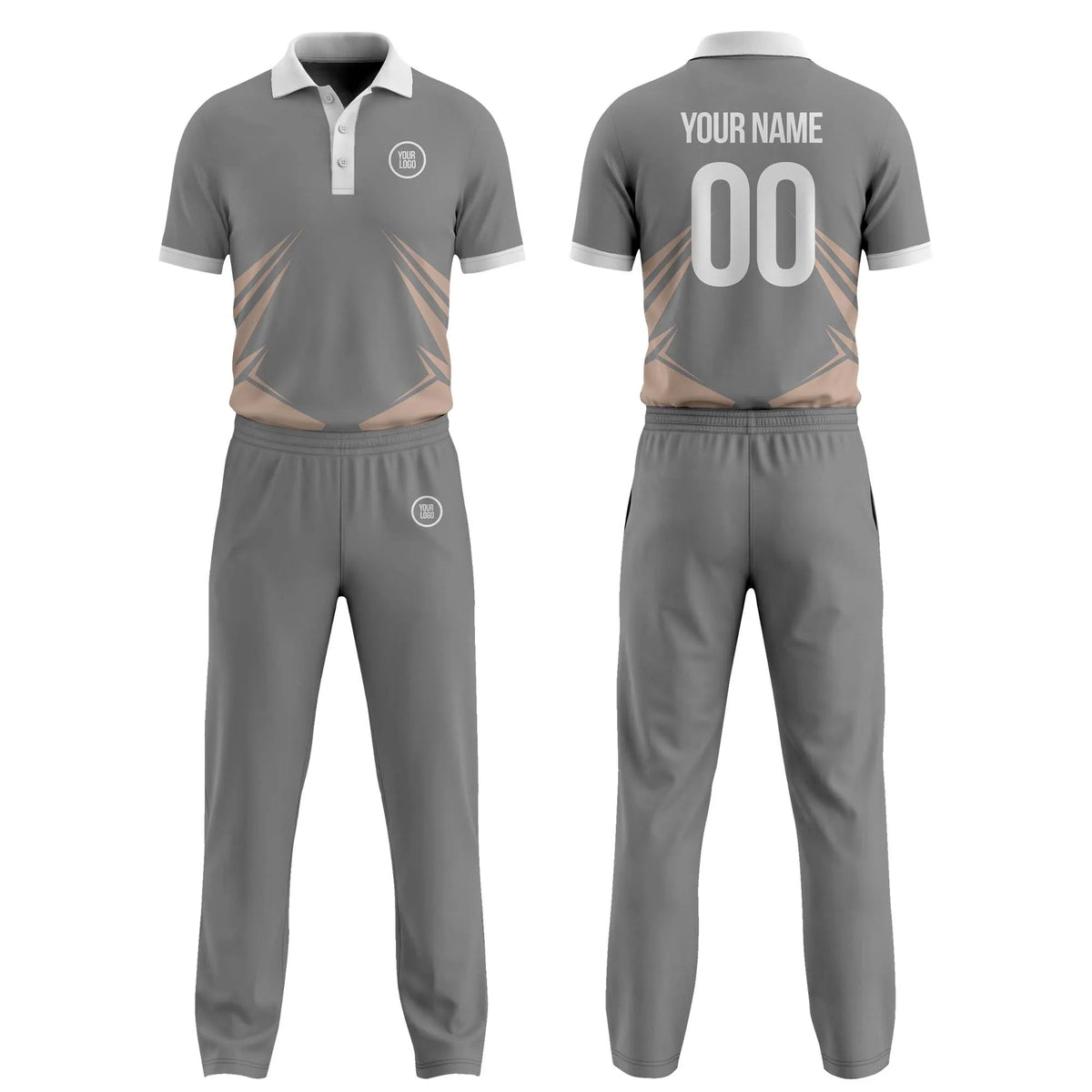 Custom Personalized D1 Side Pattern Cricket Kit with Name, Number & Team Logo