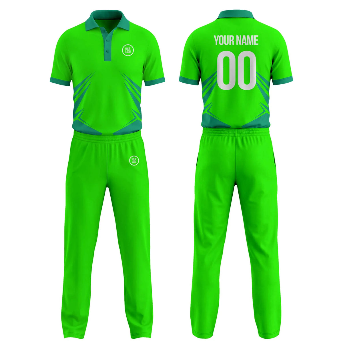 Custom Personalized D1 Side Pattern Cricket Kit with Name, Number & Team Logo