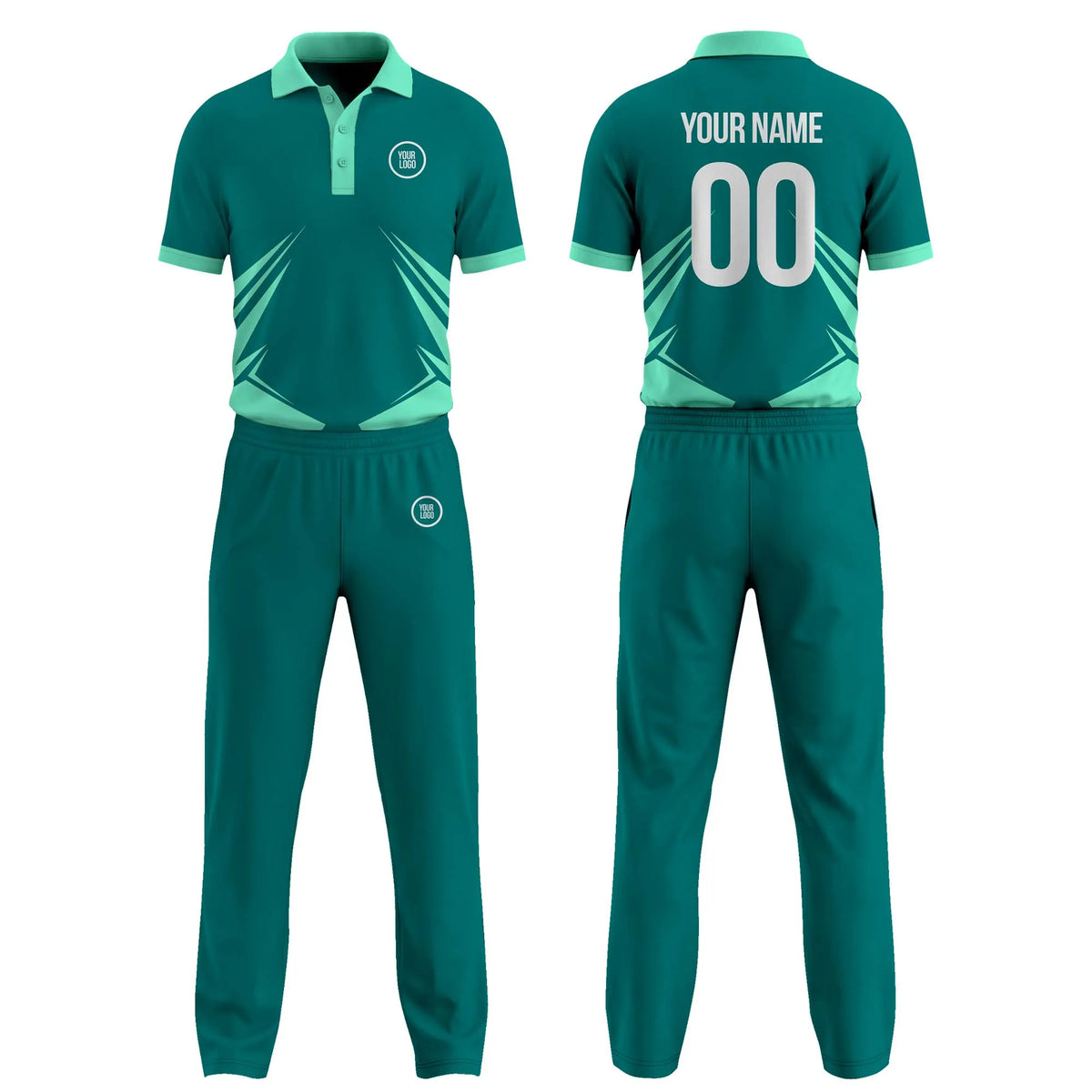 Custom Personalized D1 Side Pattern Cricket Kit with Name, Number & Team Logo