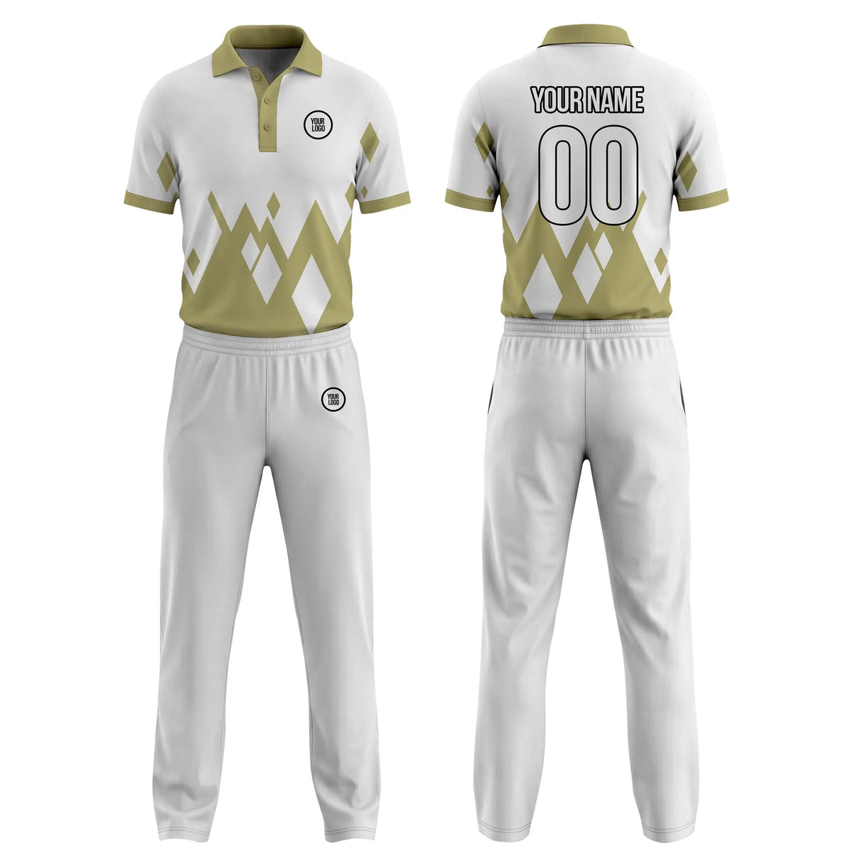 Custom Personalized D4 Side Pattern Cricket Kit with Name, Number & Team Logo