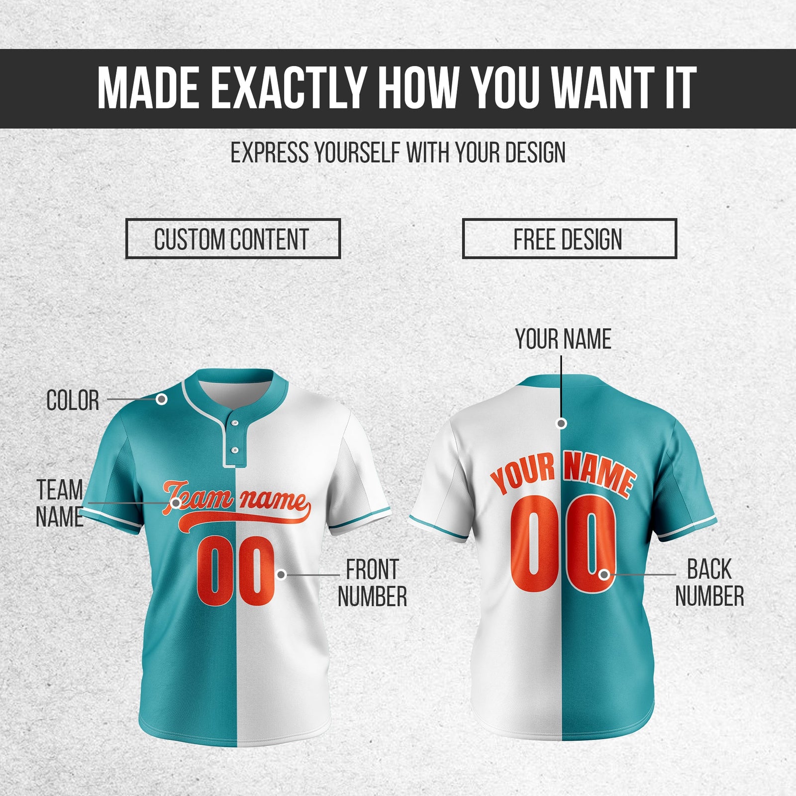 Softball - Split Fashion - Teal