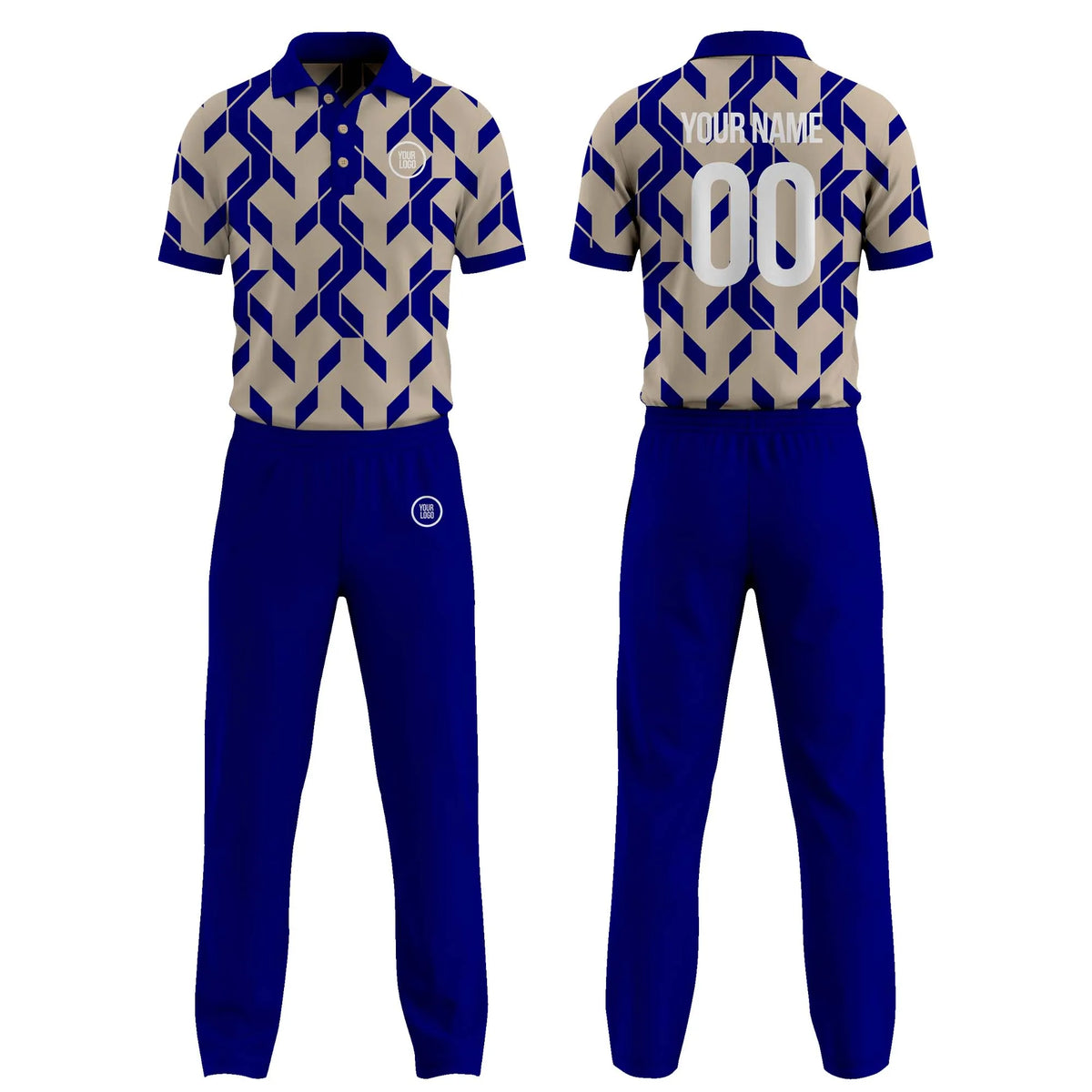 Custom Personalized D1 Color Block Cricket Kit with Name, Number & Team Logo
