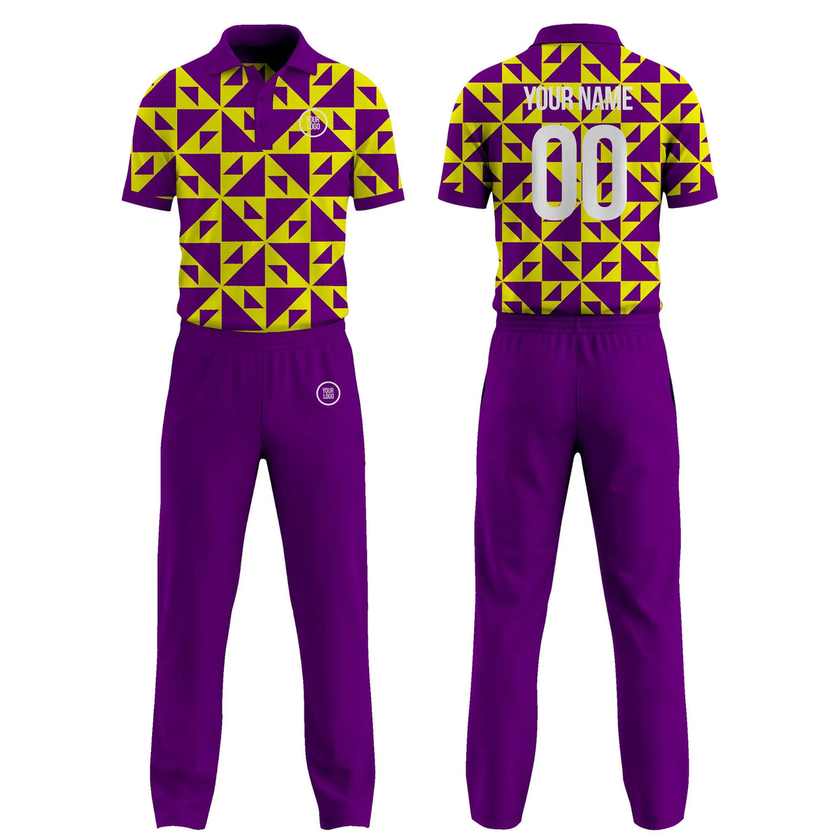 Custom Personalized D2 Color Block Cricket Kit with Name, Number & Team Logo