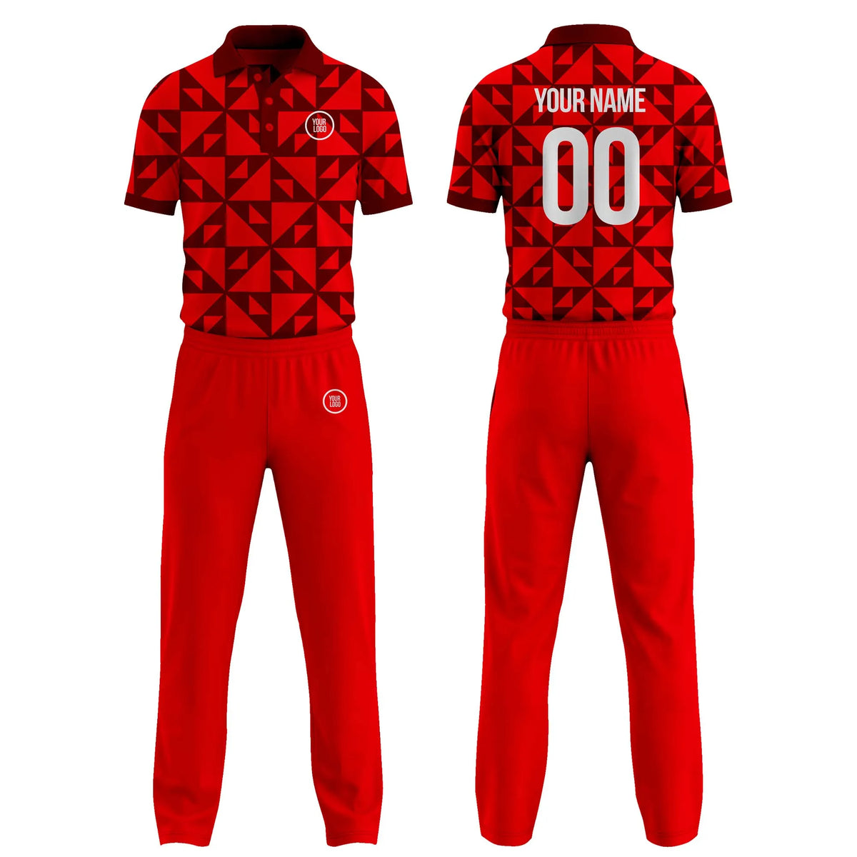 Custom Personalized D2 Color Block Cricket Kit with Name, Number & Team Logo